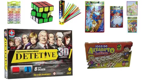 06x Armas Jogo Detetive Peças em 3D, Playtoy Brinquedos