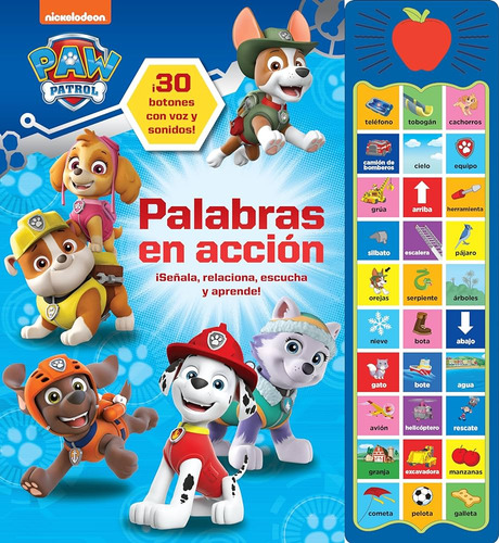 Libro Palabras En Acción Paw Patrol Nickelodeon 30 Sonidos