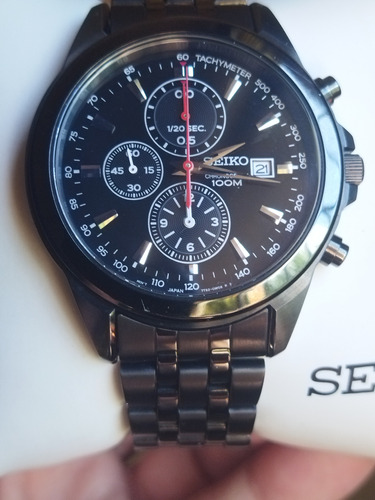 Reloj Seiko Cronógrafo, 100 Mts. , En Su Caja !! Cómo Nuevo 