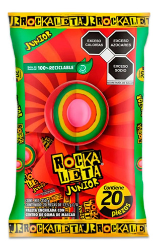 Paletas Rockaleta Jr 20 Piezas - g a $128