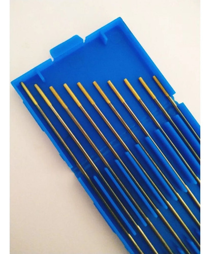 X1 Electrodo Tig De Tungsteno Punta Dorada 3,2 Mm X 175 Mm Punta Dorado Oscuro