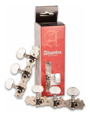 Alhambra Clavijero Guitarra Acústica 6 Cuerdas Plateado 