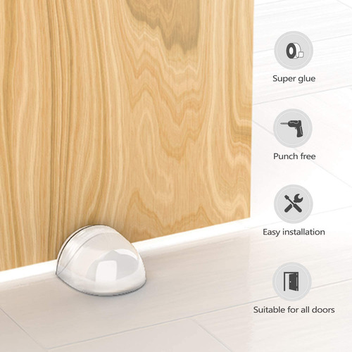 Tope De Puerta Autoadhesivo Protector De Pared 4 Unidades