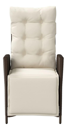 Vidaxl 3-piece Bistro Set With Reclining Chairs Brown Poly