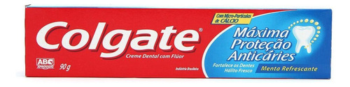 Pasta de dentes Colgate Máxima Proteção Anticáries Menta Refrescante  em creme 90 g