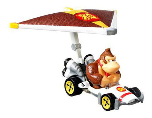 Hot Wheels Mario Kart Auto Con Personaje Gvd30 Mattel