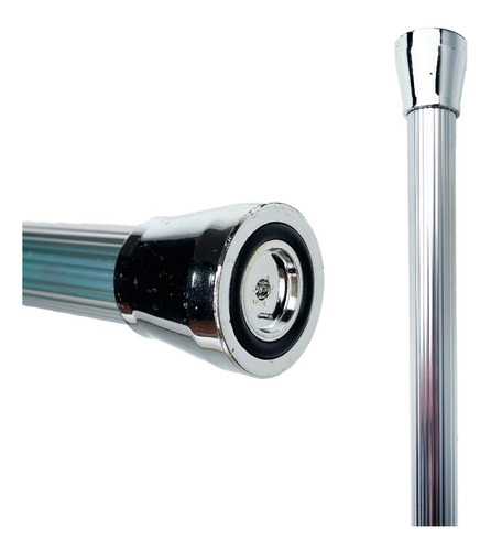 Imagen 5 de 10 de Barral Cortina De Baño Plateado Extensible 1.00 A 2.00 Mts.