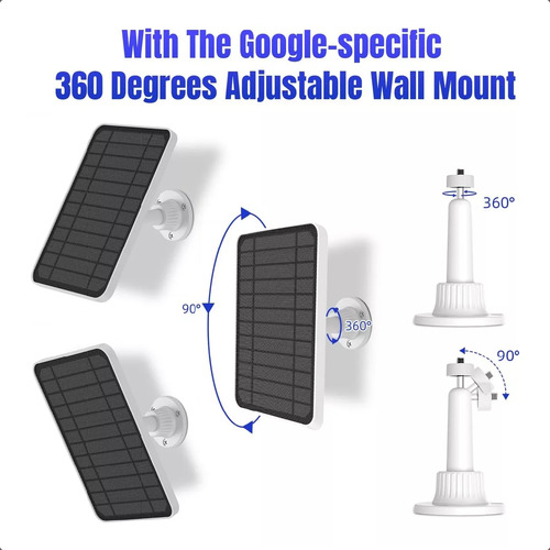 Panel Solar Para Camara Segurida Eufycam 2c Pro 2 E20 E40 4w