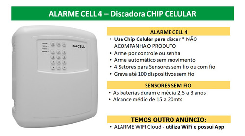 Kit Alarme Gsm B1 Sensor Porta De Aço Configurado