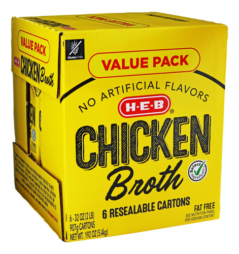 Pack Heb Caldo De Pollo Con Sello Select Ingredients 907g