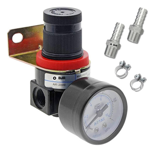 Kit Espigão Macho Mini Regulador Lubrifil Para Compressor