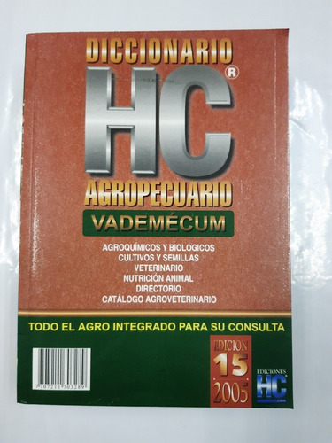 Imagen 1 de 3 de Diccionario Hc Agropecuario Vademecum-edicion 15 2005