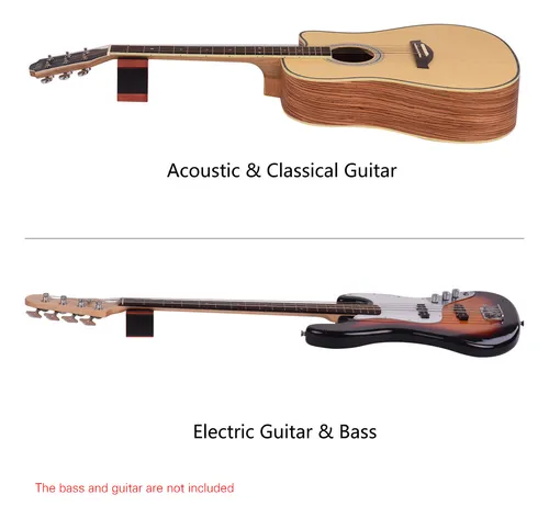 Soporte De Cuello Para Guitarra Eléctrica De Caoba Acústica,