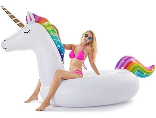 Jasonwell - Flotador Inflable Gigante De Unicornio Para Pisc