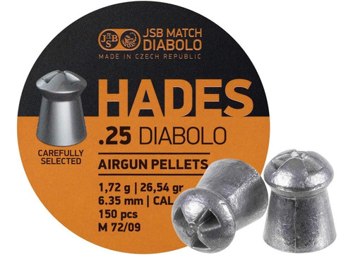 Match Diabolo Hades Co2 Pellets Aire 6.35mm 26.54 Gr Xchws P