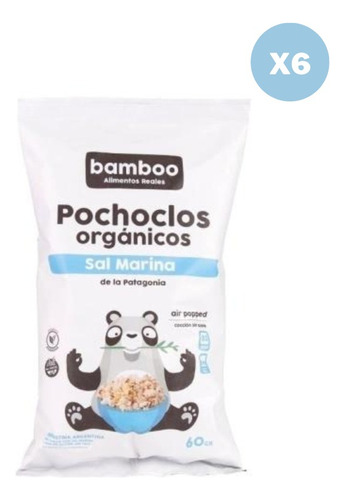 Pochoclos Orgánicos Bamboo Sal Marina 60 G X 6 Unidades