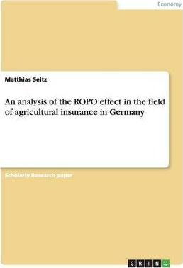 Libro An Analysis Of The Ropo Effect In The Field Of Agri...