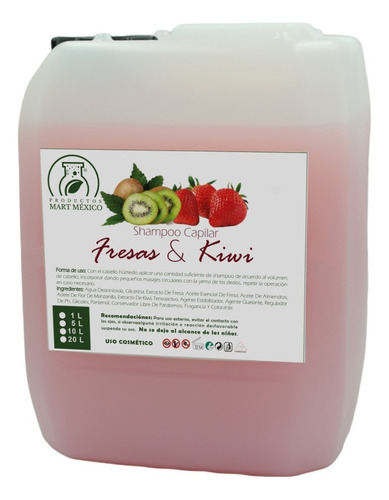  Shampoo Capilar Fresas & Kiwi Cabello Con Brillo (5 Litros)