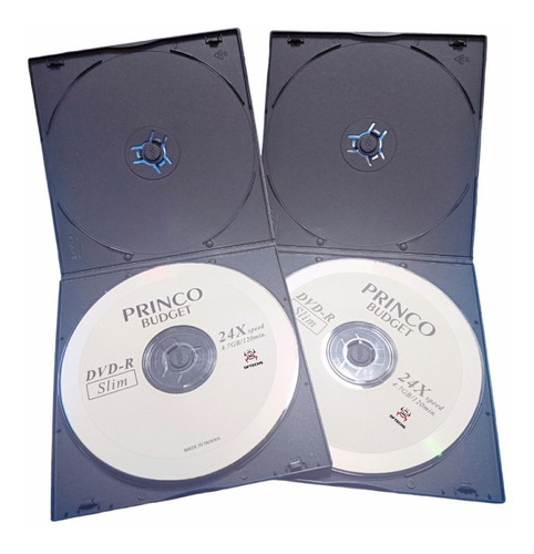 Disco Dvd-r Slim Princo 24x 1,38gb / 120min 2 Unidades