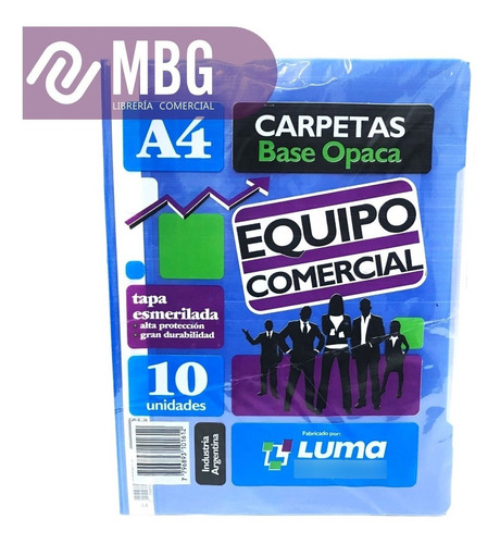 Imagen 3 de 6 de Carpeta Plástica A4 Base Opaca Tapa Transparente X 10 Un