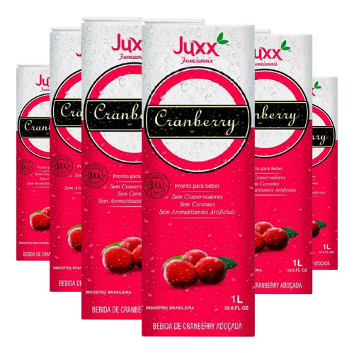 Suco De Cramberry Juxx 1 Litro (6 Unidades)