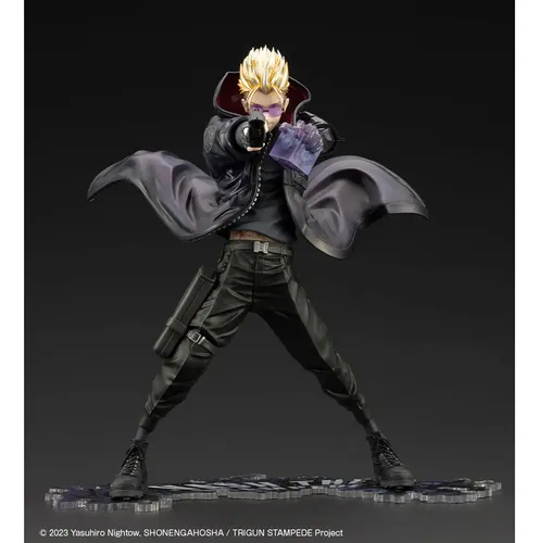 KOTOBUKIYA VASH THE STAMPEDE フィギュア Kotobukiya Trigun Stampede Vash The Stampede Black Artfx J