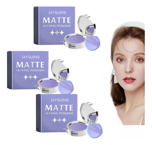 Polvo Fijador Mate Oil Control Lavender, 3 Unidades