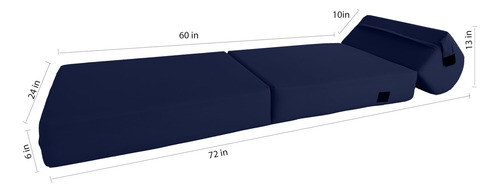 Silla Plegable De Espuma Sofá De Estudio Colchón 15 X 61 X 1