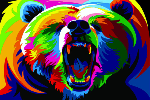 Vinilos Decorativos Art Vectores Animales 120x80cm