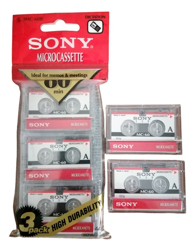 Micro Cassette Sony Mc60 (pack 5 Unidades)