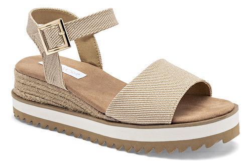 Moramora Sandalia Para Mujer Beige Cod 132634-e