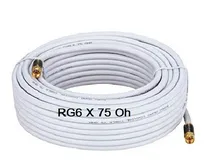 Comprar Cable Coaxil Coaxial Rg6  Multi-uso 15 Mts Conectores 