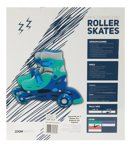 Patines Zoom Sports Fast Azul