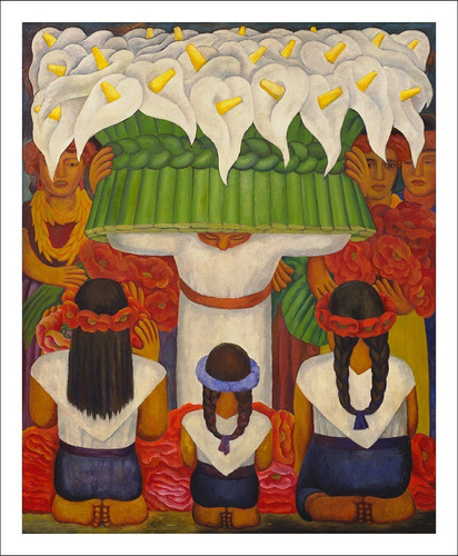Lamina Fine Art Fiesta De La Flor Diego Rivera 32x40 Mycarte