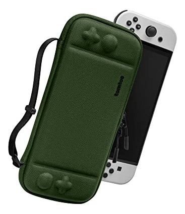 Estuche Protector Para Nintendo Switch Con Asa Color Verde