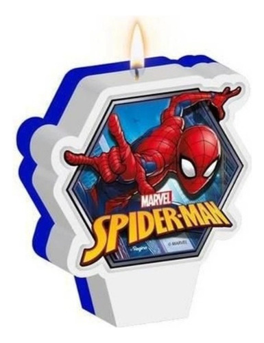 Vela Para Aniversário Homem Aranha C/01 Unidade - Regina