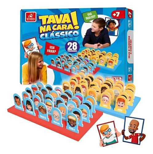 Jogo De Tabuleiro Tava Na Cara Clássico 28 Personagens