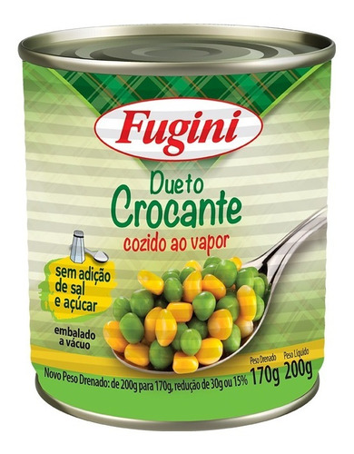 Dueto Crocante Ao Vapor Fugini Lata 170g