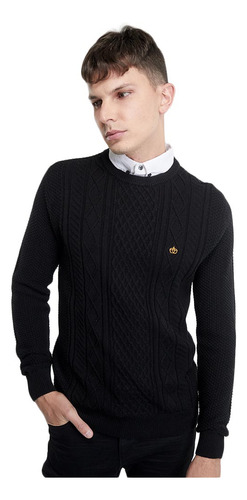 Sweater Negro De Cuello Hombre D.e.e.p Selection 3419