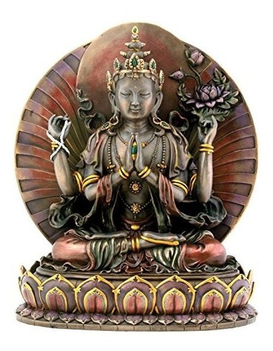 Gran Estatua De Budismo Tibetano Avalokiteshvara - 10 Pulgad