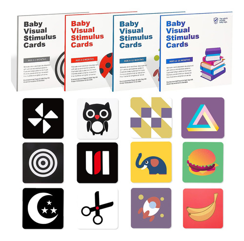 Tarjetas Flash De Alto Contraste Para Niños, 64 Tarjetas