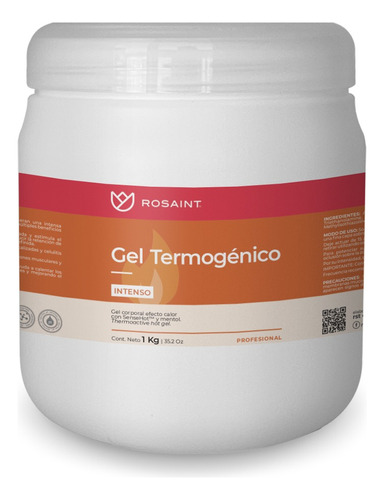 Gel Termogénico Calor Intenso 1 Kg - Rosaint® Profesional