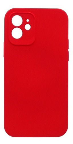 Carcasa Para iPhone 12 Silicon Con Magsafe Marca Cofolk Color Rojo Liso