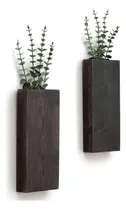 Comprar Juego De 2 Maceteros De Pared De Madera, Bolsillo De Pared Y