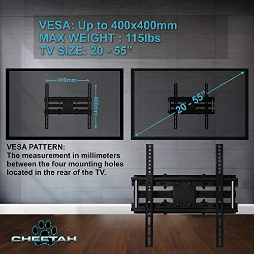 Suporte De Parede Para Tv Cheetah Apdam3b Com Braço Articula