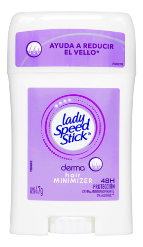 Desodorante Lady Speed Stick Crema Derma Hair Min 47 G