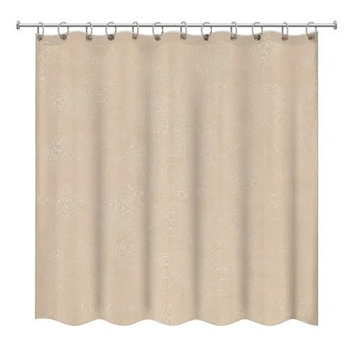 Cortina Para Baño Mobi Burbuja Beige 1.8m X 1.8m