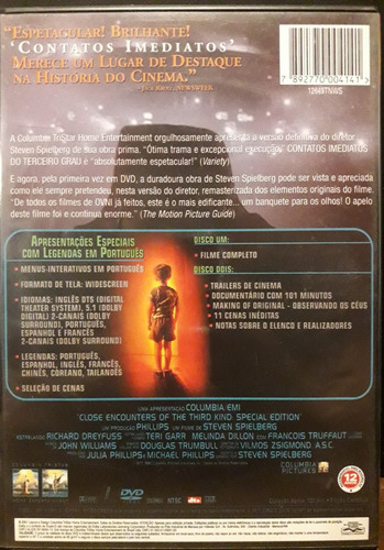 Imagem 2 de 7 de Dvd - Contatos Imediatos Do Terceiro Grau Duplo