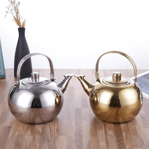Tetera De Acero Inoxidable Para Servir Café, Tetera Con