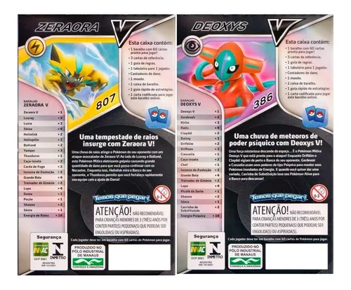 Baralho Batalha V - Deoxys-V e Zeraora-V